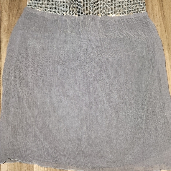 Cotton Express Silver Sequin Mini Dress Size Medium - Picture 4 of 4
